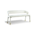 thumbnail image 1 of Meridian Furniture Destiny Cream Velvet Bench, 1 of 7