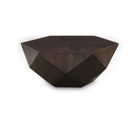 Meridian Furniture Diamante Brown Oak Veneer Coffee Table