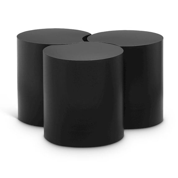 Meridian Furniture Dimple 3 Piece Black Iron Metal Coffee Table