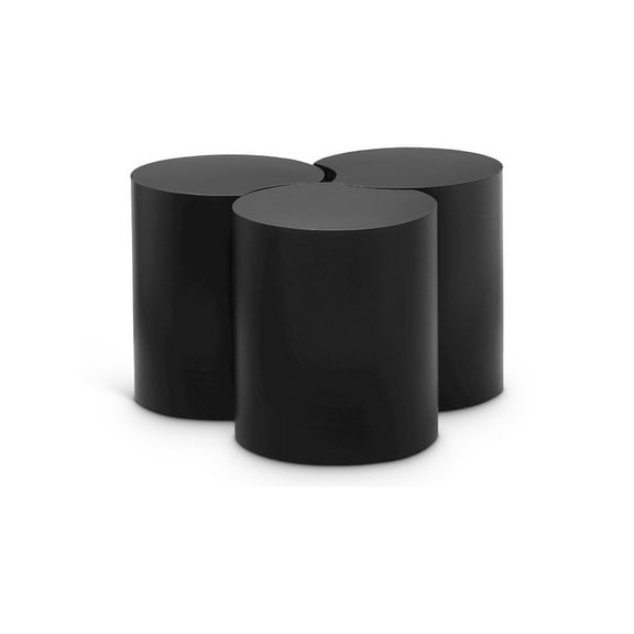 Meridian Furniture Dimple 3 Piece Black Iron Metal Coffee Table