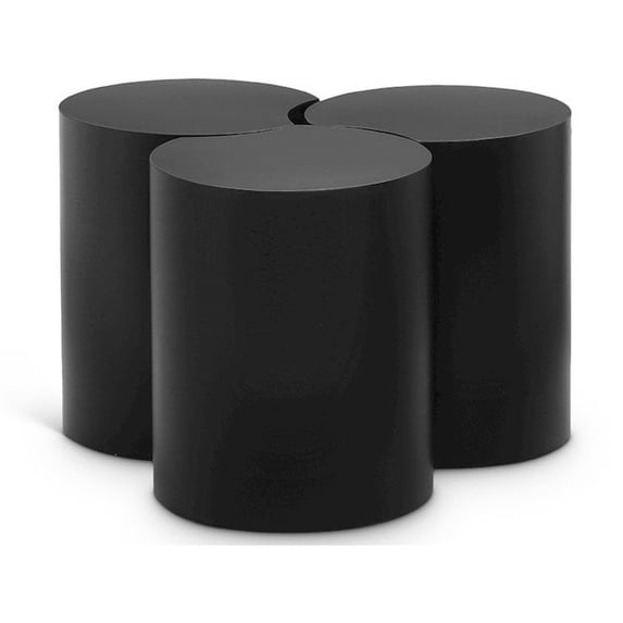Meridian Furniture Dimple 3 Piece Black Iron Metal Coffee Table