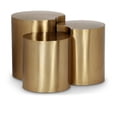 thumbnail image 1 of Meridian Furniture Dimple 3 Piece Gold Iron Metal End Table, 1 of 4