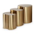 thumbnail image 1 of Meridian Furniture Dimple 3 Piece Gold Iron Metal End Table, 1 of 3