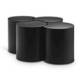 thumbnail image 1 of Meridian Furniture Dimple 4 Piece Black Iron Metal Coffee Table, 1 of 5