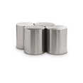 thumbnail image 1 of Meridian Furniture Dimple 4 Piece Silver Iron Metal Coffee Table, 1 of 5