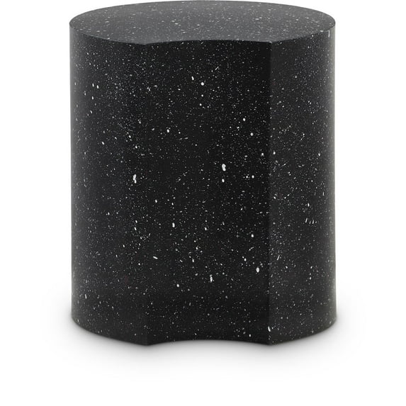 Meridian Furniture Dimple Black Terrazzo Pattern Iron Metal End Table