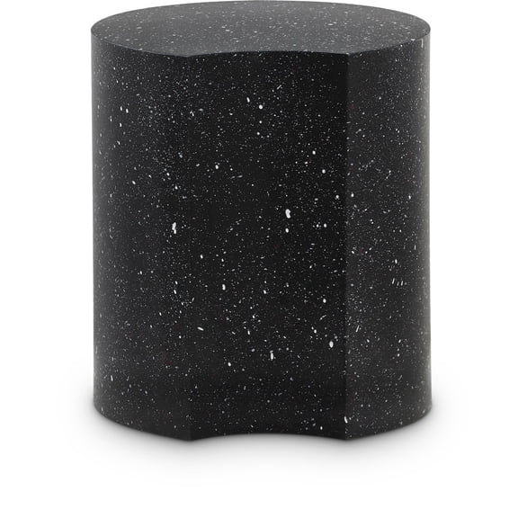 Meridian Furniture Dimple Black Terrazzo Pattern Iron Metal End Table