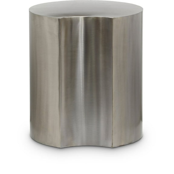 Meridian Furniture Dimple Silver Iron Metal End Table