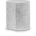 thumbnail image 1 of Meridian Furniture Dimple White Terrazzo Pattern Iron Metal End Table, 1 of 5