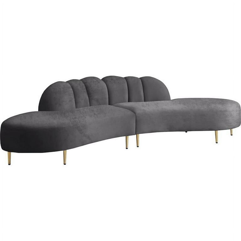 Meridian Furniture Divine Velvet 2pc. Sectional Meridian Furniture Divine Velvet 2pc. Sectional