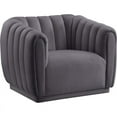 thumbnail image 1 of Meridian Furniture Dixie Gray Velvet Chair, 1 of 6