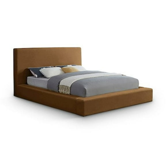 Meridian Furniture Dorian Saddle Velvet Queen Bed