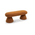 thumbnail image 1 of Meridian Furniture Drum Saddle Faux Shearling Teddy Fabric Bench, 1 of 6