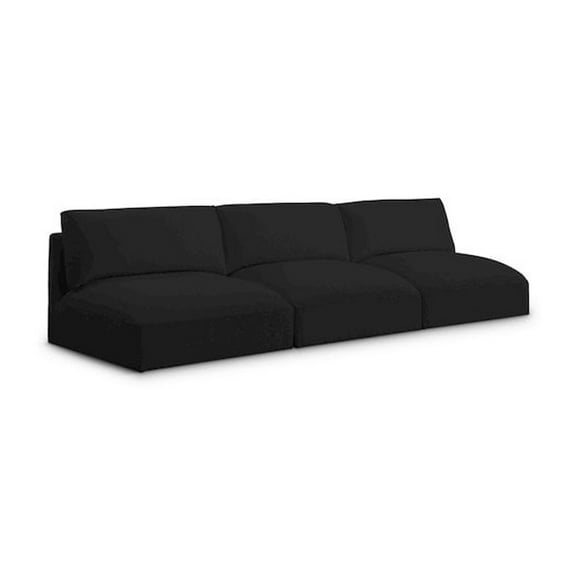 Meridian Furniture Ease Black Fabric Modular Sofa