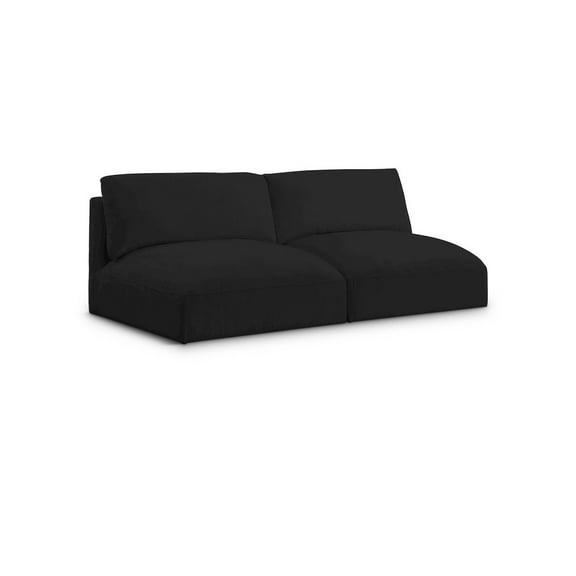 Meridian Furniture Ease Black Fabric Modular Sofa