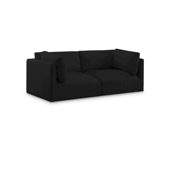 Meridian Furniture Ease Black Fabric Modular Sofa