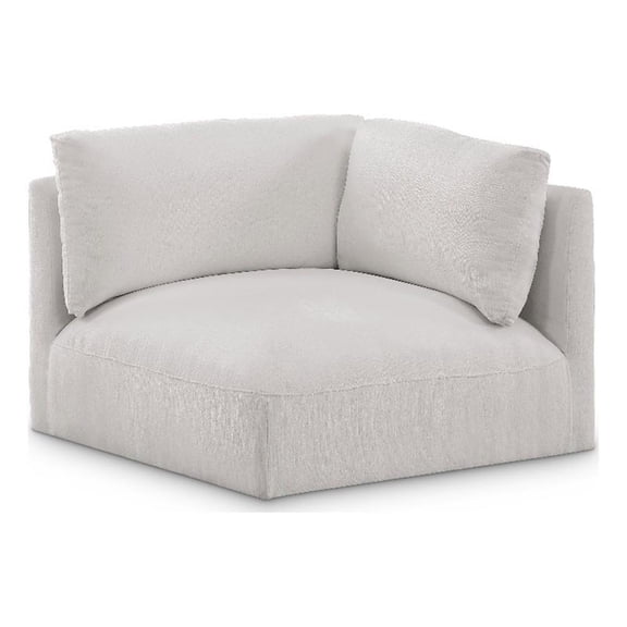 Meridian Furniture Ease Cream Fabric Corner