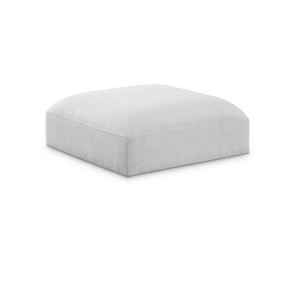 Meridian Furniture Ease Cream Fabric Ottoman