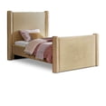 thumbnail image 1 of Meridian Furniture Elias Camel Velvet Twin Bed, 1 of 8