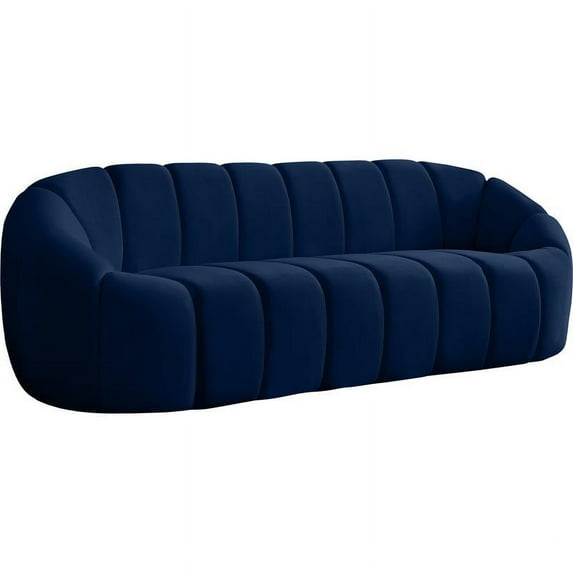 Meridian Furniture Elijah Navy Velvet Sofa