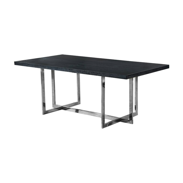 Meridian Furniture Elle Chrome Dining Table Meridian Furniture Elle Chrome Dining Table