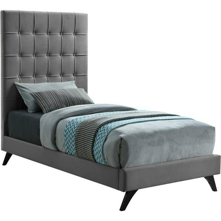 Meridian Furniture Elly Velvet Twin Bed Meridian Furniture Elly Velvet Twin Bed