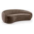 thumbnail image 1 of Meridian Furniture Emery Brown Velvet Sofa, 1 of 9