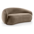 thumbnail image 1 of Meridian Furniture Emery Taupe Velvet Loveseat, 1 of 9
