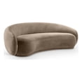 thumbnail image 1 of Meridian Furniture Emery Taupe Velvet Sofa, 1 of 9