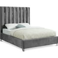 thumbnail image 1 of Meridian Furniture Enzo Solid Wood and Velvet Full Bed in Gray, 1 of 6