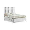 thumbnail image 1 of Meridian Furniture Enzo Solid Wood and Velvet King Bed in White, 1 of 6