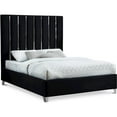 thumbnail image 1 of Meridian Furniture Enzo Solid Wood and Velvet Queen Bed in Black, 1 of 6