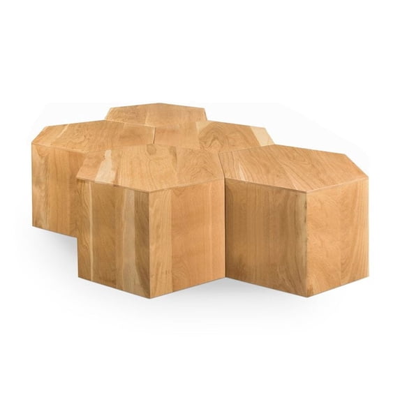 Meridian Furniture Eternal 5-Pc. Natural Oak Wood Coffee Table