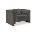 thumbnail image 1 of Meridian Furniture Everett Grey Chenille Fabric Upholstered Chair, 1 of 12