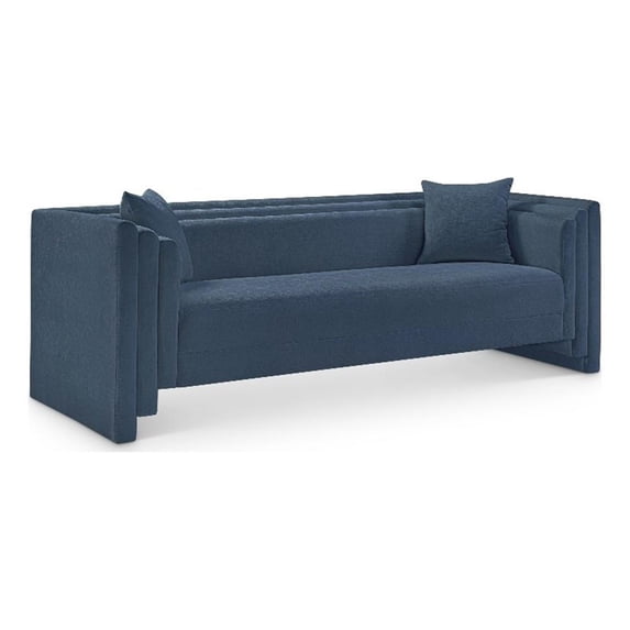 Meridian Furniture Everett Light Blue Chenille Fabric Upholstered Sofa