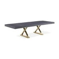 thumbnail image 1 of Meridian Furniture Excel Grey Oak Veneer Lacquer Extendable Dining Table, 1 of 10