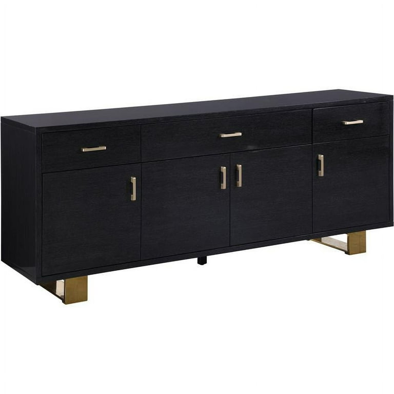 Meridian Furniture Excel Sideboard/Buffet - Grey & Chrome Meridian Furniture Excel Sideboard/Buffet - Grey & Chrome