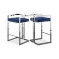 thumbnail image 1 of Meridian Furniture Ezra Padded Bar Stool, Navy (Set of 2), 1 of 6