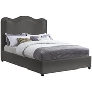 Meridian Furniture Felix Grey Linen Textured Fabric Queen Bed