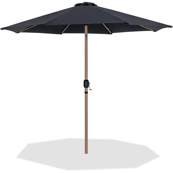 Meridian Furniture Fiji Black Polyester Patio Umbrella
