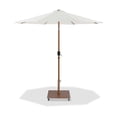 thumbnail image 1 of Meridian Furniture Fiji White Polyester Patio Umbrella with Base Set, 1 of 19
