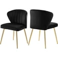 thumbnail image 1 of Meridian Furniture Finley Black Velvet Dining Chair (Set of 2), 1 of 4