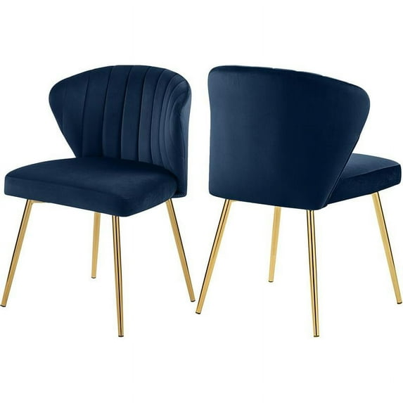 Meridian Furniture Finley Navy Velvet Dining Chair (Set of 2)