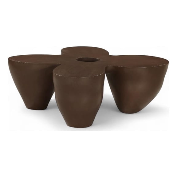 Meridian Furniture Fiore Brown Indoor/Outdoor Concrete Coffee Table