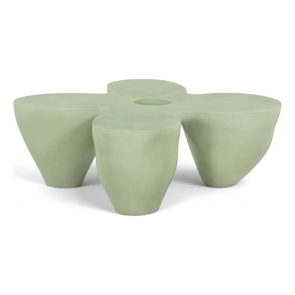 Meridian Furniture Fiore Green Indoor/Outdoor Concrete Coffee Table