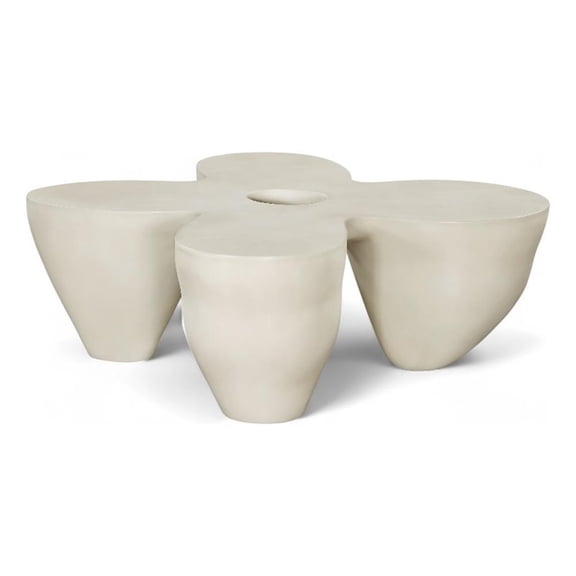 Meridian Furniture Fiore Taupe Indoor/Outdoor Concrete Coffee Table