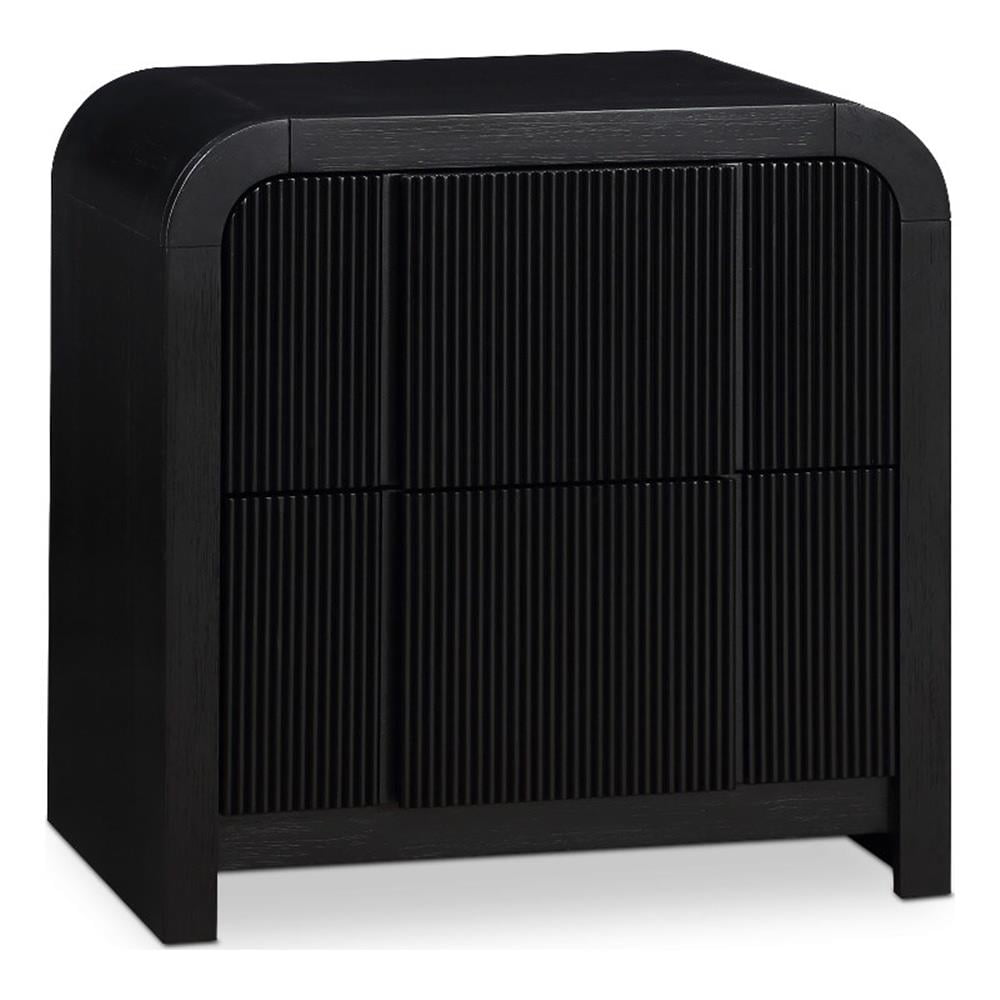 Meridian Furniture Fluted Black Night Stand