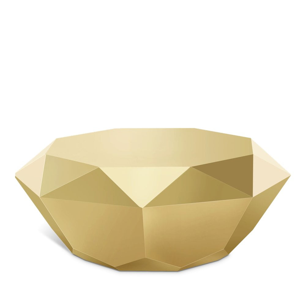 Elegant Round Gold Stainless Steel Coffee Table