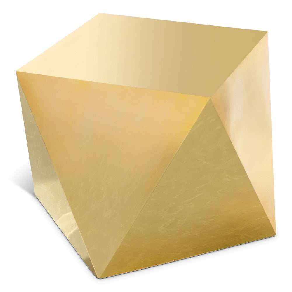 Gemma 20" Gold Stainless Steel Diamond End Table