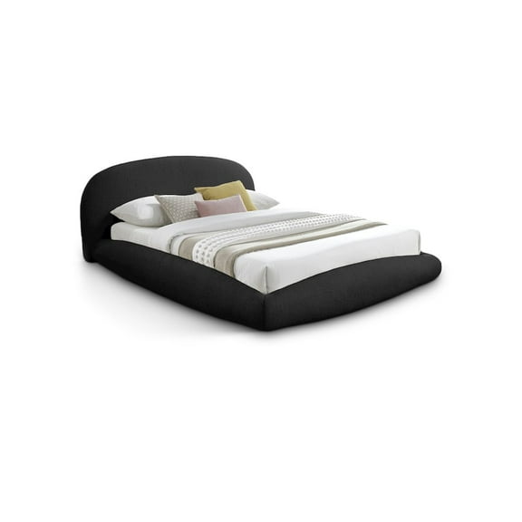 Meridian Furniture Genesis Black Teddy Fabric Queen Bed